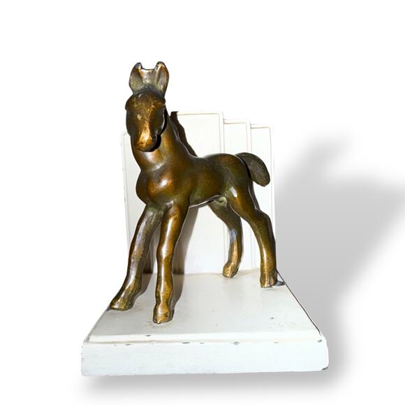 Vintage metal horse colt book ends - Picture 2 of 10